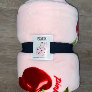 PINK Cherry Sherpa Blanket